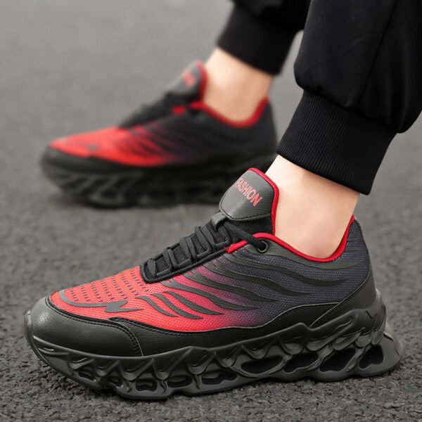 0b8fc9a5-e8f2-42e4-bdca-ae5a28323b63.jpg Men's Lace-up Sneakers Thick-soled Daddy Vulcanized Shoes Outdoor Running Sports Casual Shoes