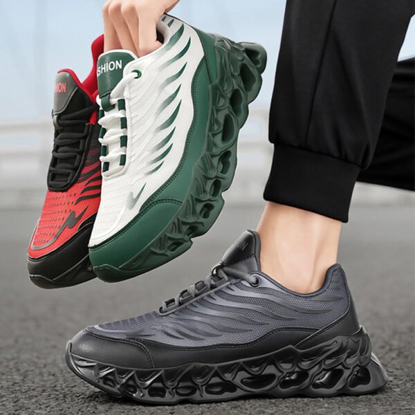 1876523354425659392.jpg Men's Lace-up Sneakers Thick-soled Daddy Vulcanized Shoes Outdoor Running Sports Casual Shoes