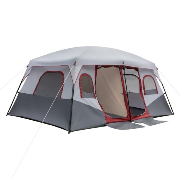 440a250a-4517-48a8-9ef0-79b62be41176.jpg 10 Person Red, White, And Gray Two Room Camping Tent