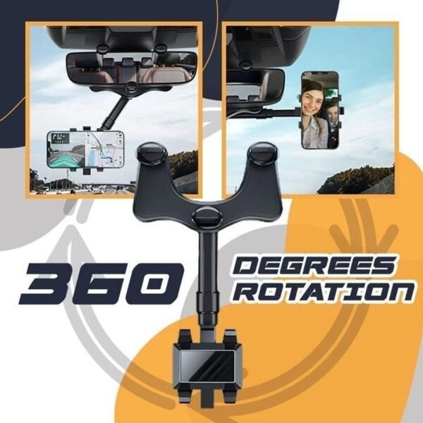 78edd1da-70f5-4d22-ac6e-bc0599b783dc.jpg Rearview Mirror Phone Holder For Car Rotatable And Retractable Car Phone Holder Multifunctional 360 Rear View Mirror Phone Holder Suitable For All Mobile Phones And All Car