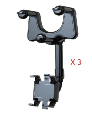 c3b95b7b-ec8f-480f-9bec-7547f6074bfa.jpg Rearview Mirror Phone Holder For Car Rotatable And Retractable Car Phone Holder Multifunctional 360 Rear View Mirror Phone Holder Suitable For All Mobile Phones And All Car