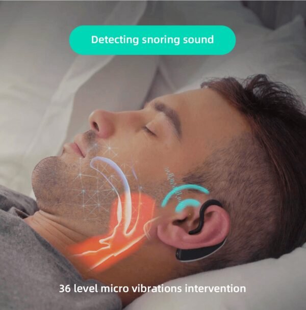 ca5fcdac-7531-4a60-9fb2-91350ce7e815.jpg 24 Hours Bluetooth Anti-snoring Device Charge Snore Earset Sleeping Aid Snoring Analyzes Sleep Datas Good Sleep